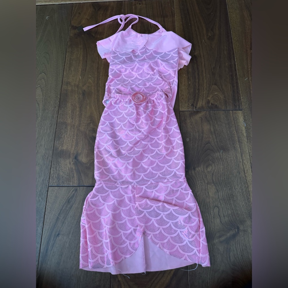 Pink mermaid swimsuit toddler